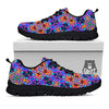 Kaleidoscope Rainbow Print Pattern Black Sneaker-grizzshop