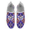 Kaleidoscope Rainbow Print Pattern White Athletic Shoes-grizzshop