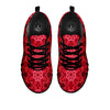 Kaleidoscope Red Print Pattern Black Sneaker-grizzshop