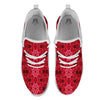 Kaleidoscope Red Print Pattern White Athletic Shoes-grizzshop