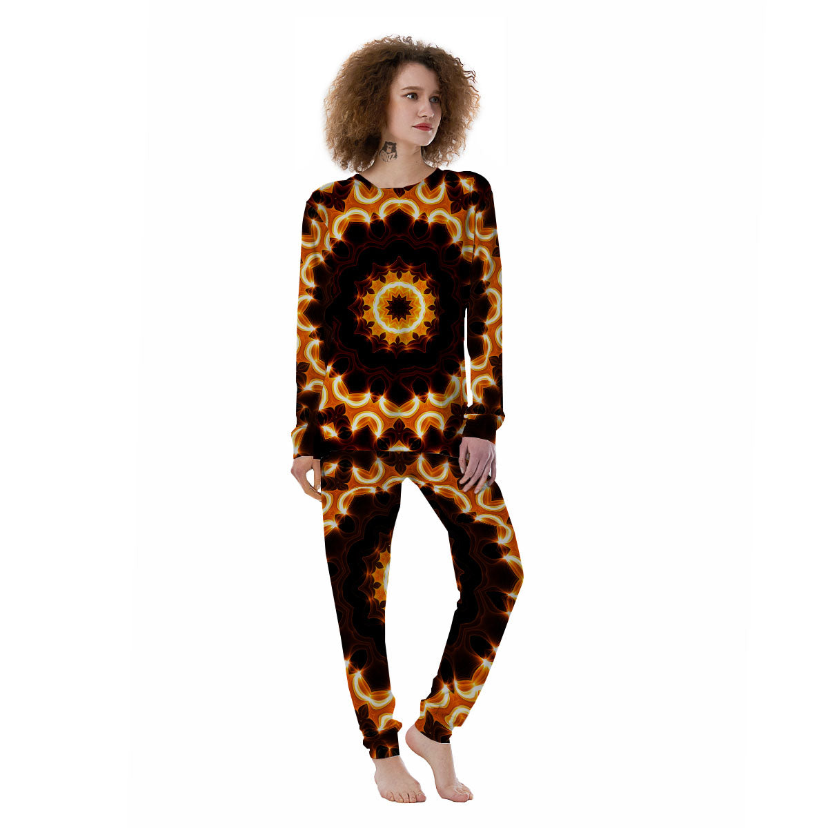 Kaleidoscope Shiny Print Women's Pajamas-grizzshop