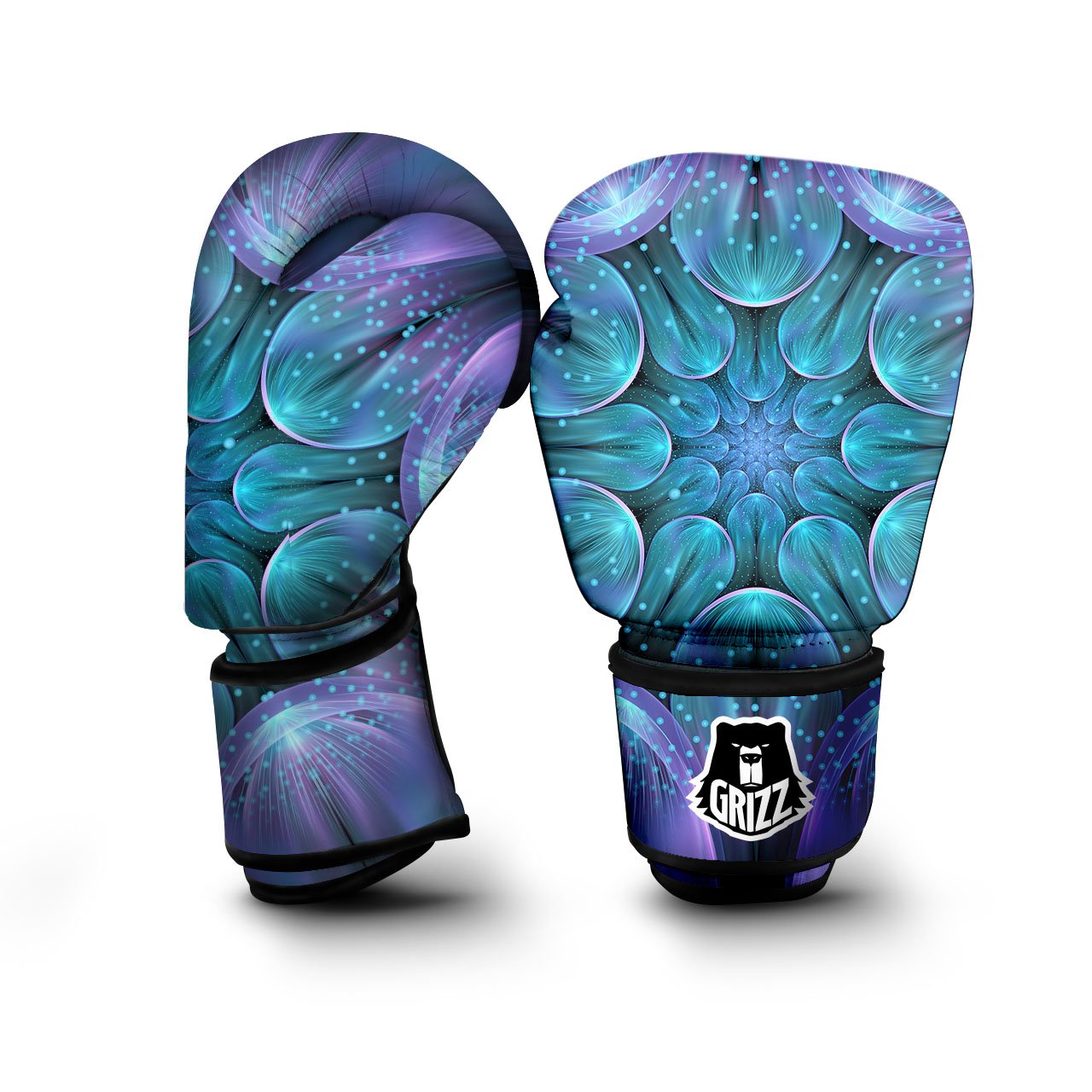 Kaleidoscope Sparkle Print Boxing Gloves-grizzshop