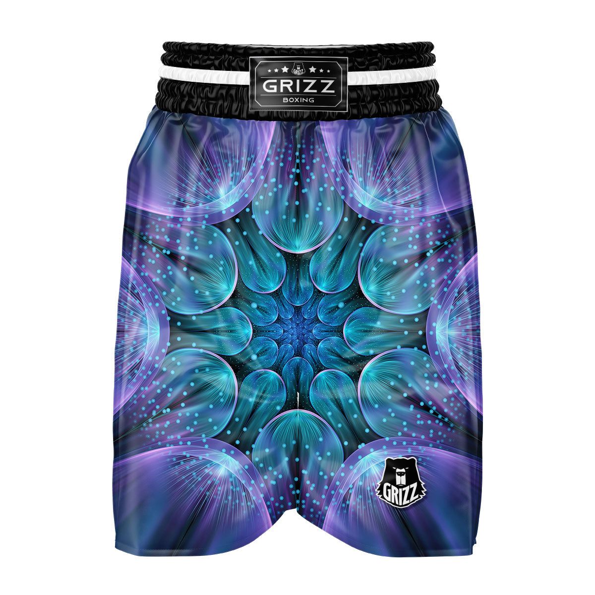 Kaleidoscope Sparkle Print Boxing Shorts-grizzshop