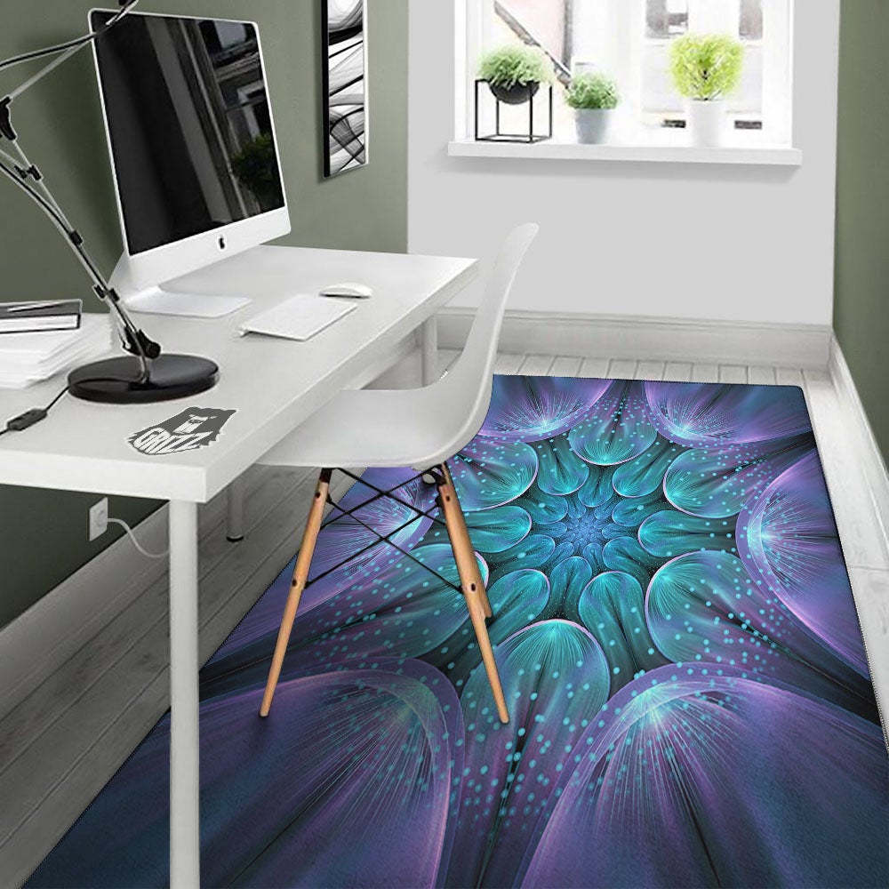 Kaleidoscope Sparkle Print Floor Mat-grizzshop