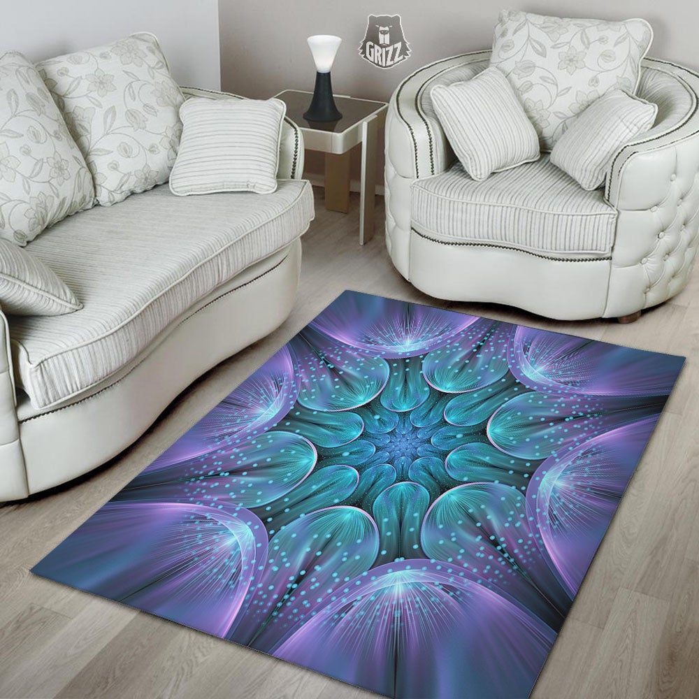 Kaleidoscope Sparkle Print Floor Mat-grizzshop