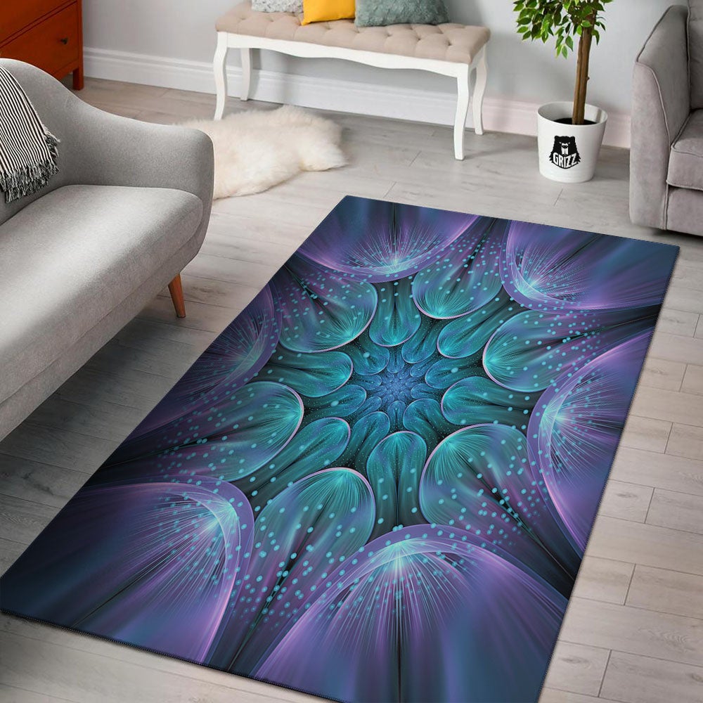 Kaleidoscope Sparkle Print Floor Mat-grizzshop