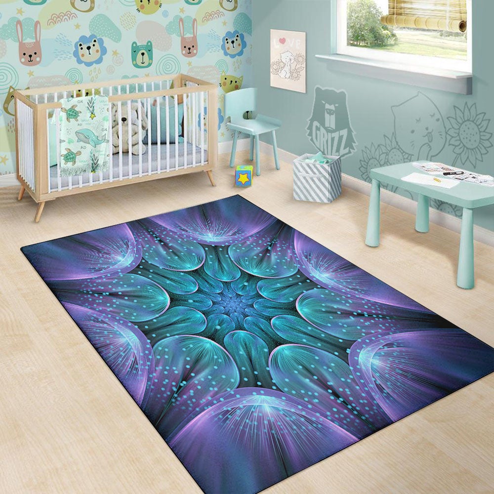 Kaleidoscope Sparkle Print Floor Mat-grizzshop