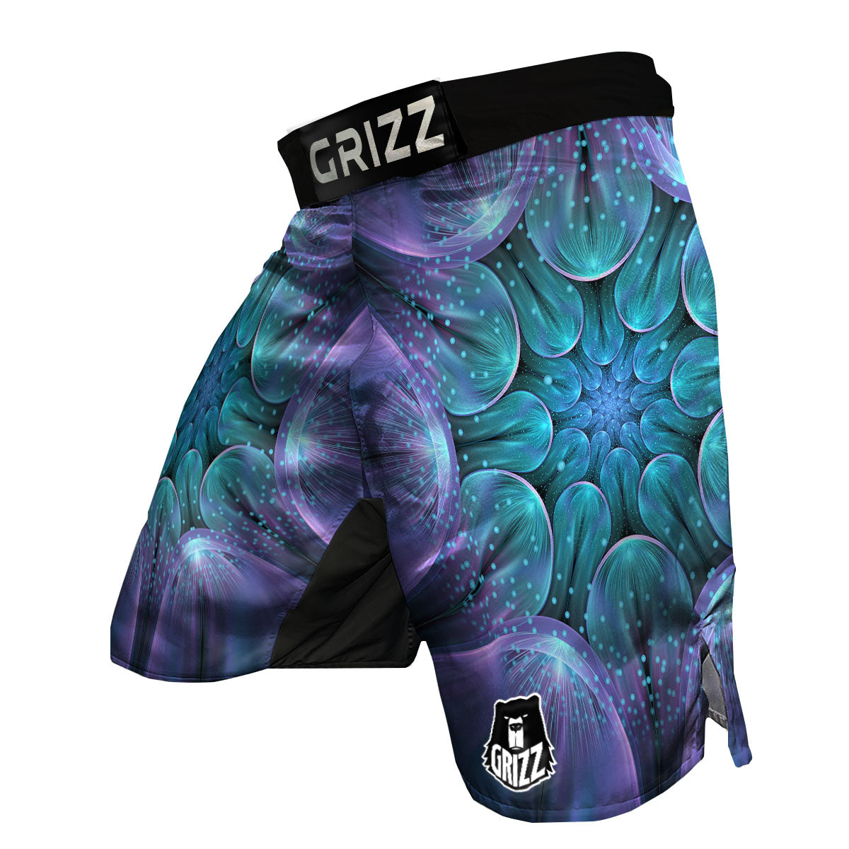 Kaleidoscope Sparkle Print MMA Shorts-grizzshop