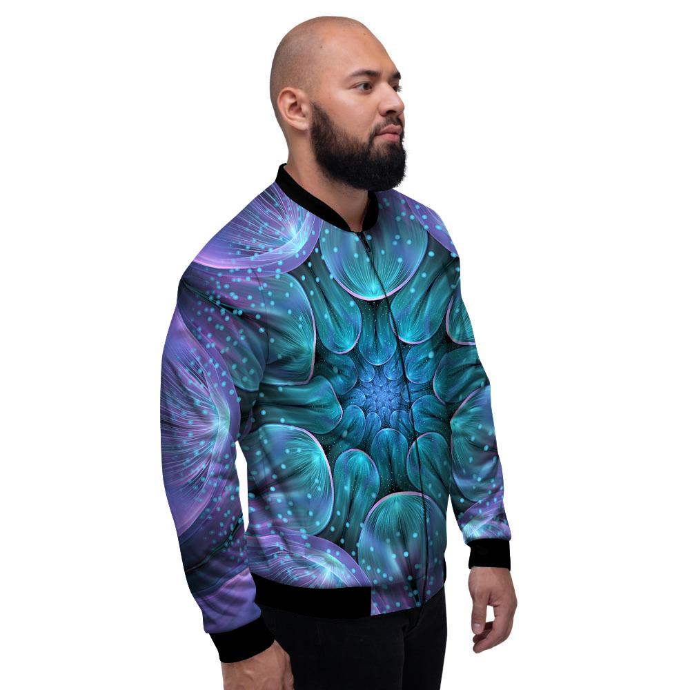 Kaleidoscope Sparkle Print Men's Bomber Jacket-grizzshop