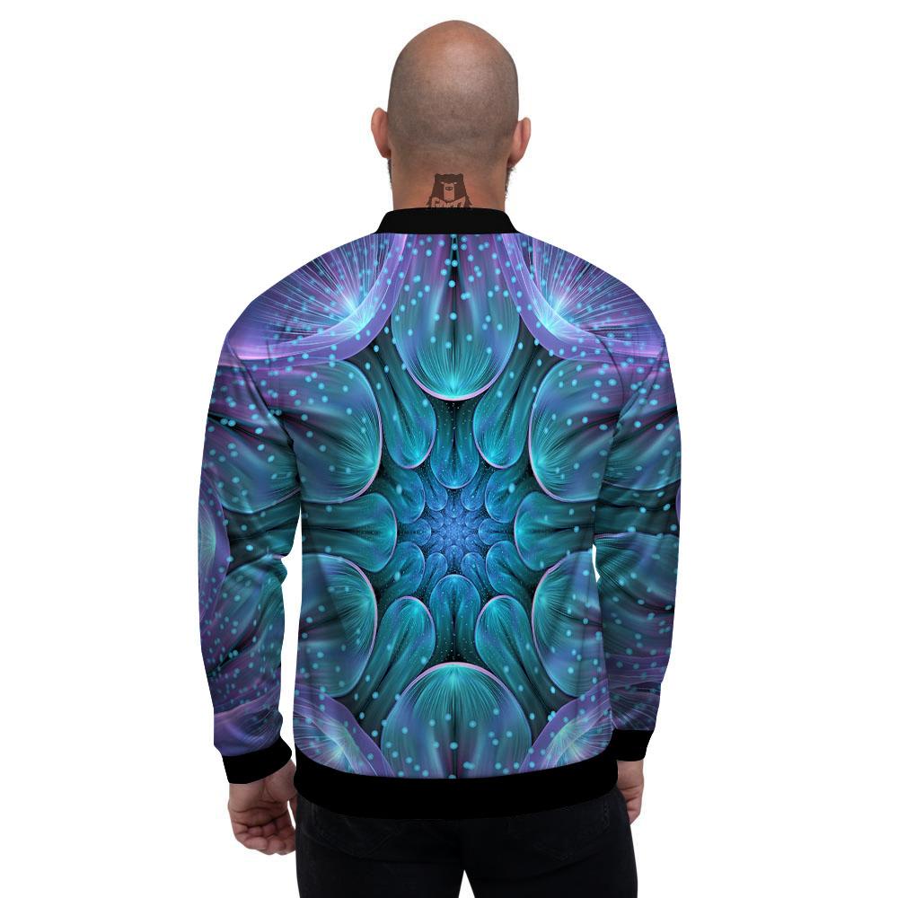 Kaleidoscope Sparkle Print Men's Bomber Jacket-grizzshop