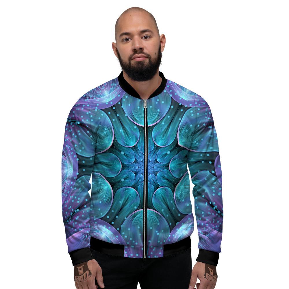 Kaleidoscope Sparkle Print Men's Bomber Jacket-grizzshop