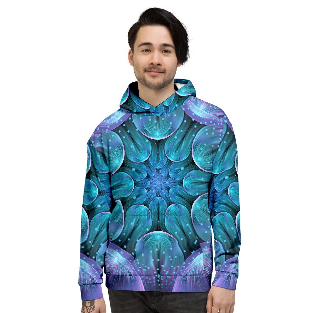 Kaleidoscope Sparkle Print Men's Hoodie-grizzshop
