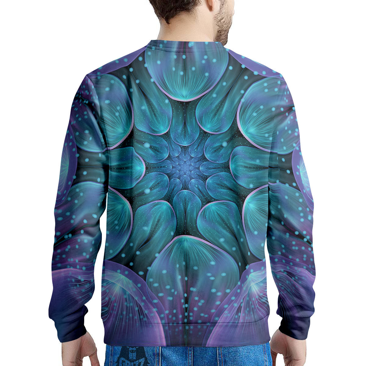 Kaleidoscope Sparkle Print Men's Sweatshirt-grizzshop