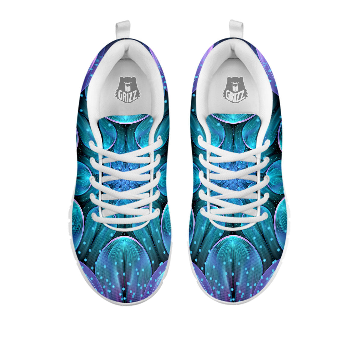 Kaleidoscope Sparkle Print White Sneaker-grizzshop