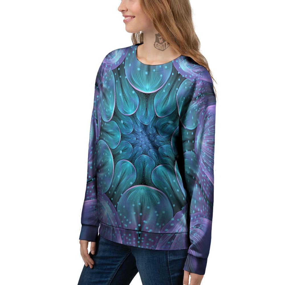 Kaleidoscope Sparkle Print Women's Sweatshirt-grizzshop