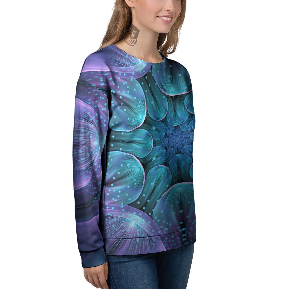 Kaleidoscope Sparkle Print Women's Sweatshirt-grizzshop