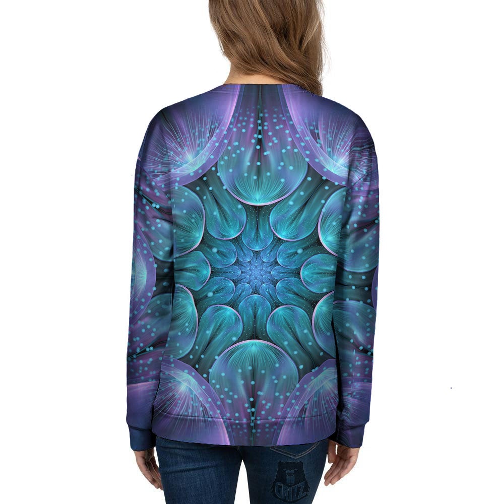 Kaleidoscope Sparkle Print Women's Sweatshirt-grizzshop