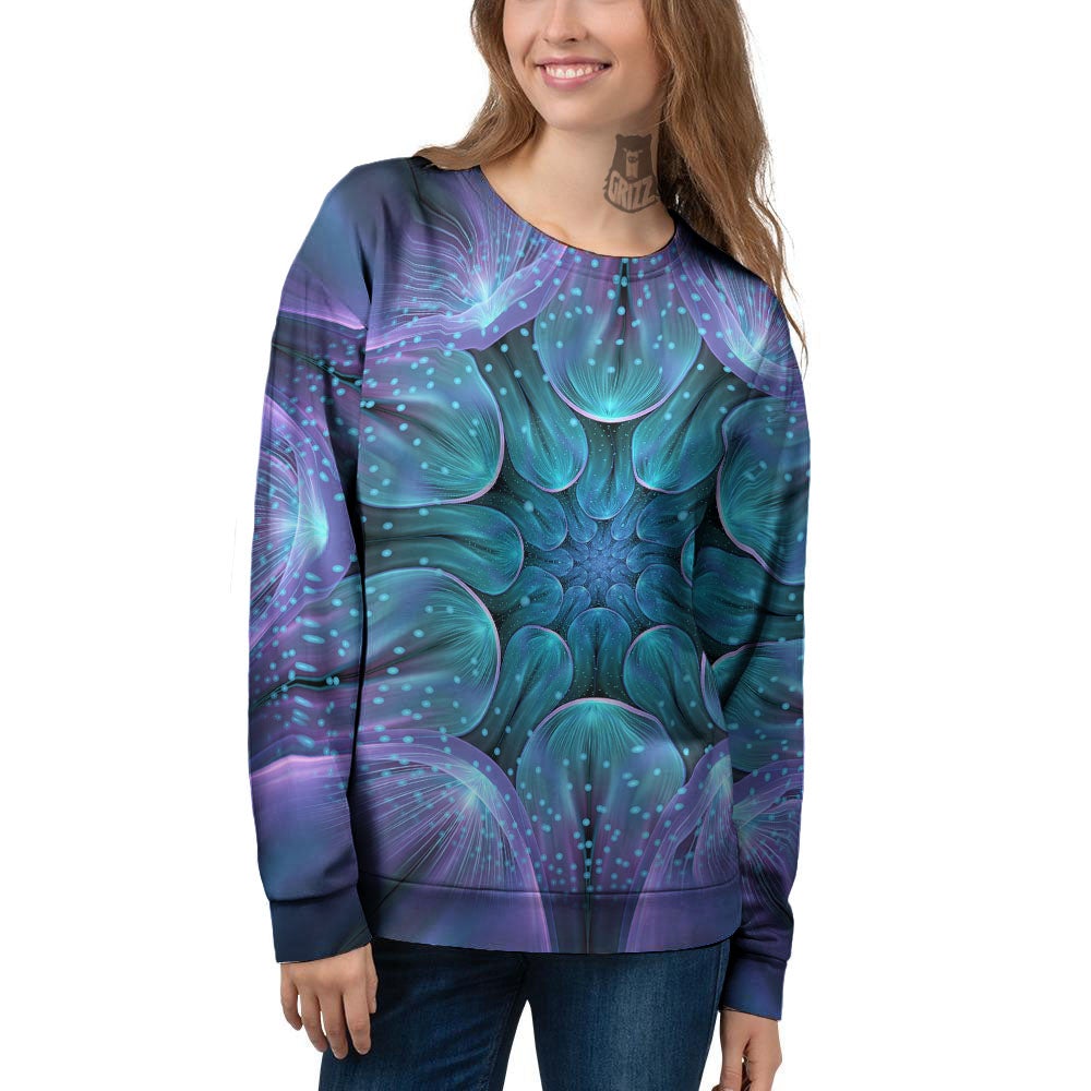 Kaleidoscope Sparkle Print Women's Sweatshirt-grizzshop
