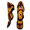 Kaleidoscope Sun Fire Print Muay Thai Shin Guards-grizzshop