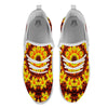 Kaleidoscope Sun Fire Print White Athletic Shoes-grizzshop