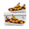 Kaleidoscope Sun Fire Print White Athletic Shoes-grizzshop