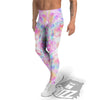 Kaleidoscope Tie Dye Pastel Print Pattern Men's Leggings-grizzshop