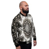 Kaleidoscope White Print Men's Bomber Jacket-grizzshop