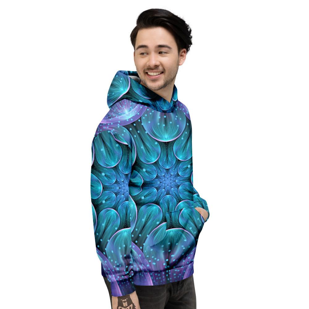 Kaleidoscope Sparkle Print Men's Hoodie-grizzshop