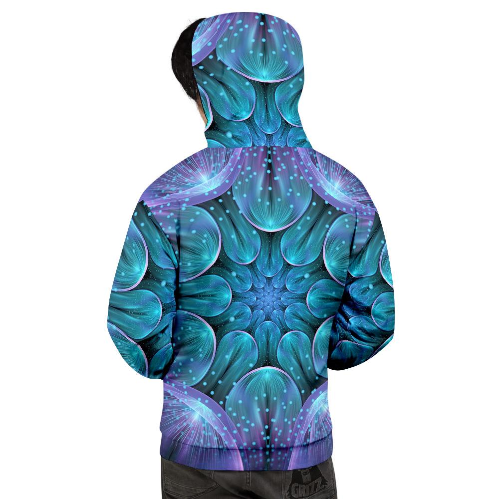 Kaleidoscope Sparkle Print Men's Hoodie-grizzshop