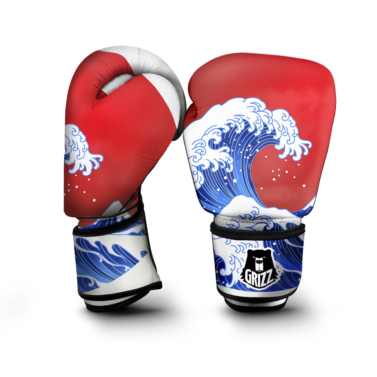 Kanagawa Wave Japanese Print Boxing Gloves-grizzshop