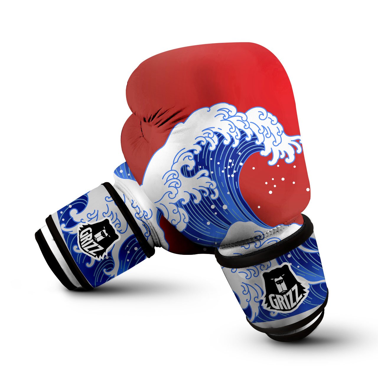 Kanagawa Wave Japanese Print Boxing Gloves-grizzshop
