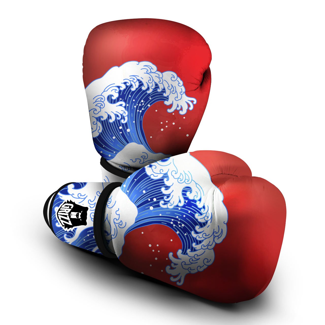 Kanagawa Wave Japanese Print Boxing Gloves-grizzshop