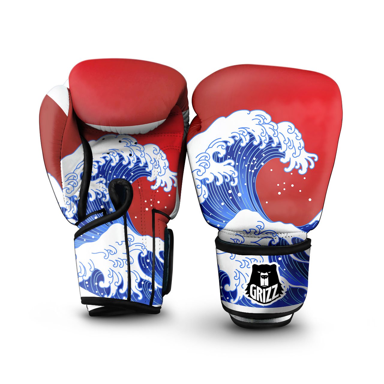 Kanagawa Wave Japanese Print Boxing Gloves-grizzshop