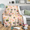 Kawaii Sushi Pattern Print Blanket-grizzshop