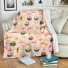 Kawaii Sushi Pattern Print Blanket-grizzshop