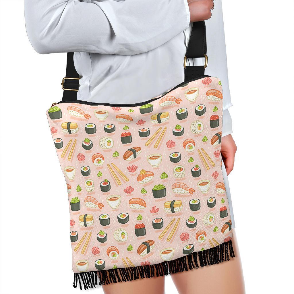 Kawaii Sushi Pattern Print Crossbody Bags-grizzshop