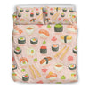 Kawaii Sushi Pattern Print Duvet Cover Bedding Set-grizzshop