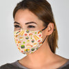 Kawaii Sushi Pattern Print Face Mask-grizzshop