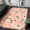 Kawaii Sushi Pattern Print Floor Mat-grizzshop