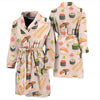 Kawaii Sushi Pattern Print Men Long Robe-grizzshop