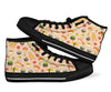 Kawaii Sushi Pattern Print Men Women's High Top Shoes-grizzshop