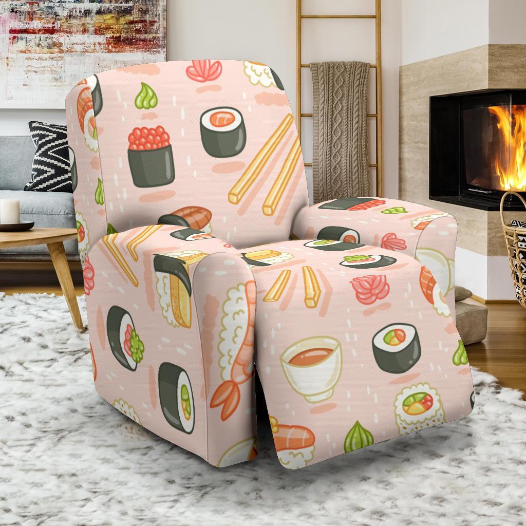 Kawaii Sushi Pattern Print Recliner Cover-grizzshop