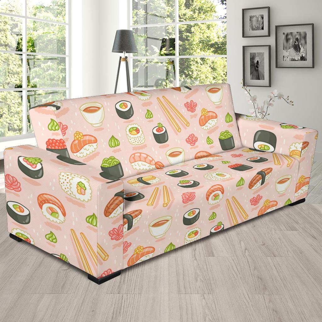 Kawaii Sushi Pattern Print Sofa Covers-grizzshop