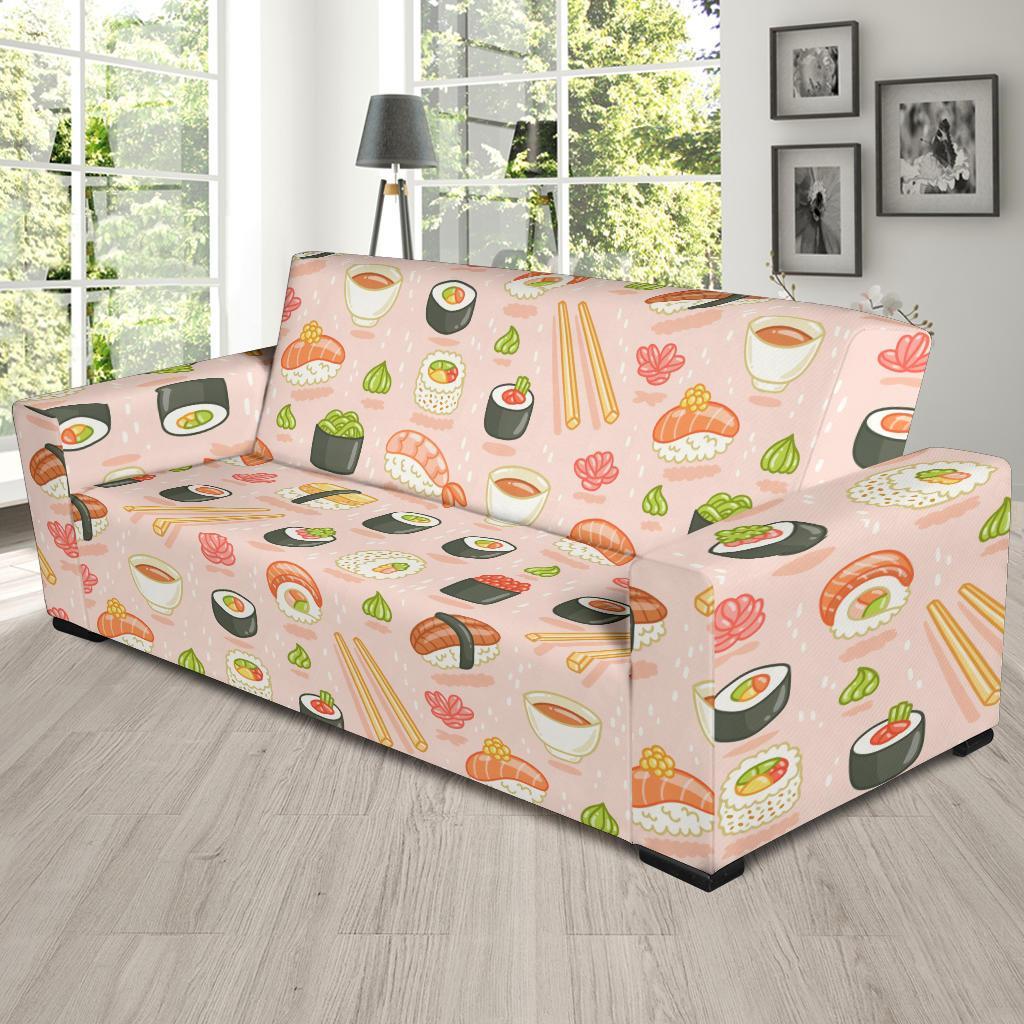 Kawaii Sushi Pattern Print Sofa Covers-grizzshop