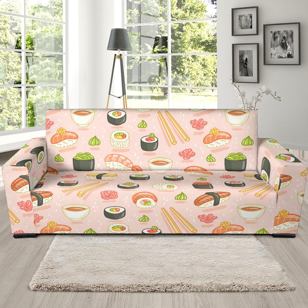 Kawaii Sushi Pattern Print Sofa Covers-grizzshop