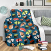 Kawaii Sushi Print Pattern Blanket-grizzshop