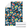 Kawaii Sushi Print Pattern Blanket-grizzshop