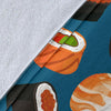 Kawaii Sushi Print Pattern Blanket-grizzshop