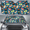 Kawaii Sushi Print Pattern Car Sun Shade-grizzshop