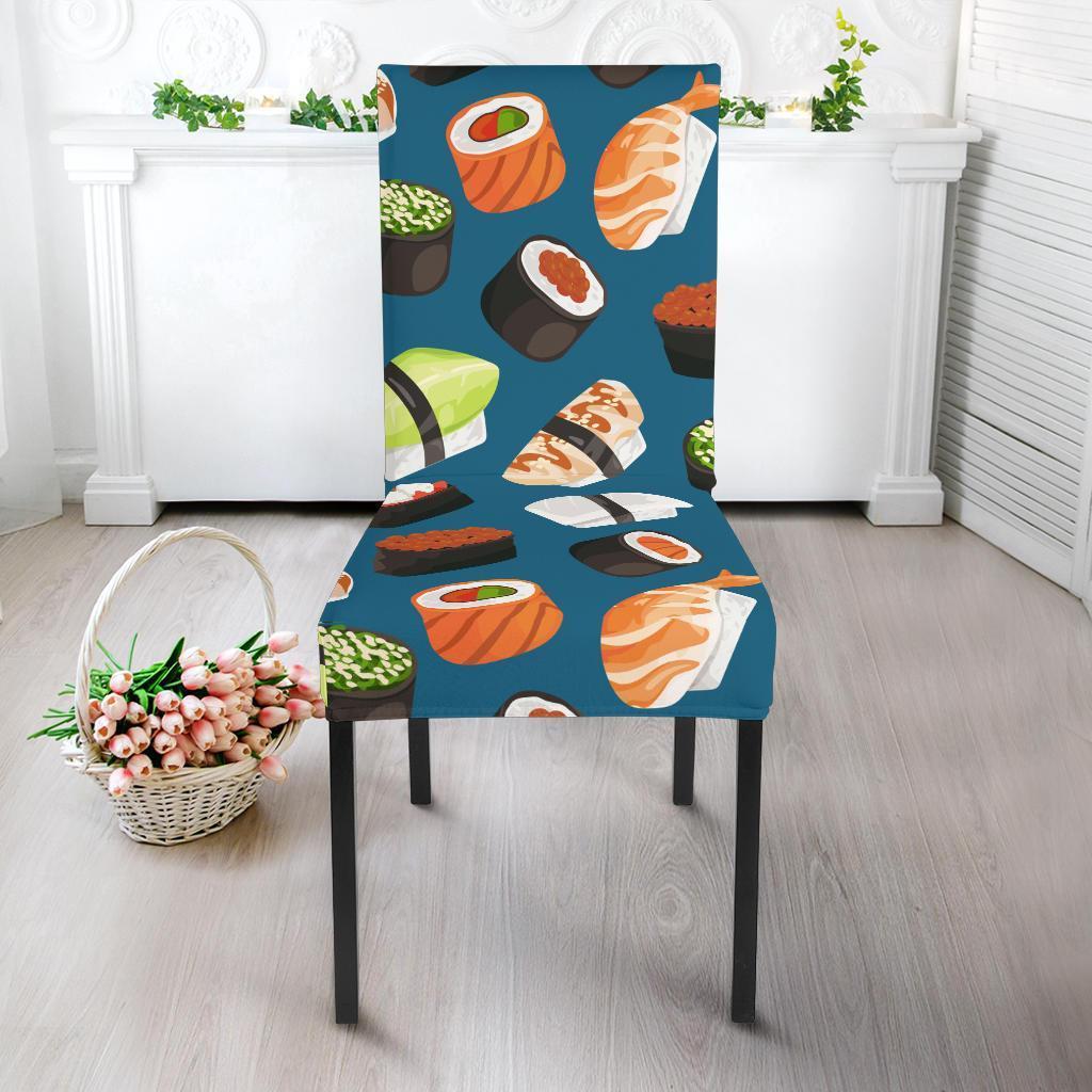 Kawaii Sushi Print Pattern Chair Cover-grizzshop